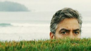 Closeup of George Clooney from the movie The Descendants