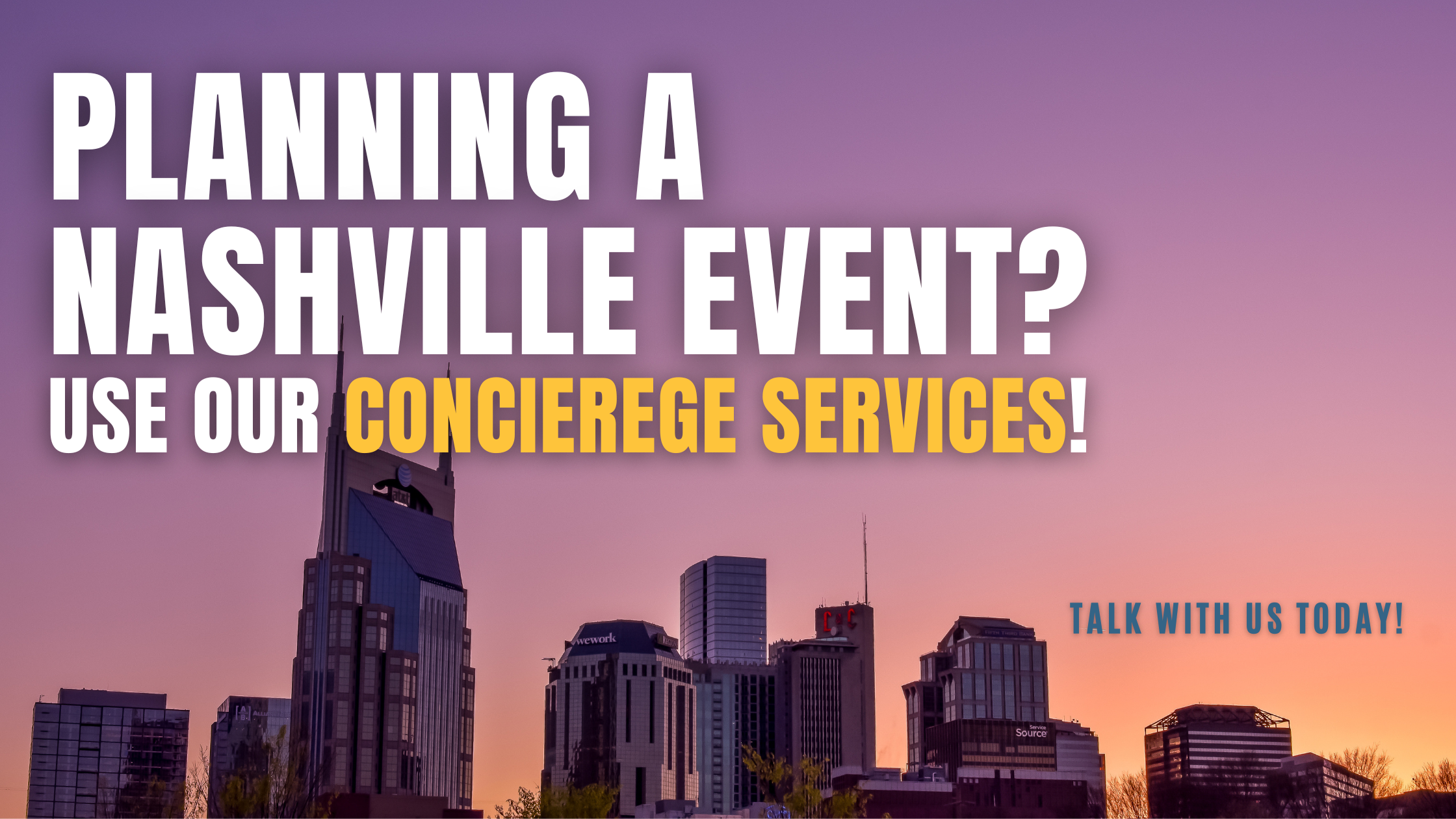 planning a nashville event use our concierge services