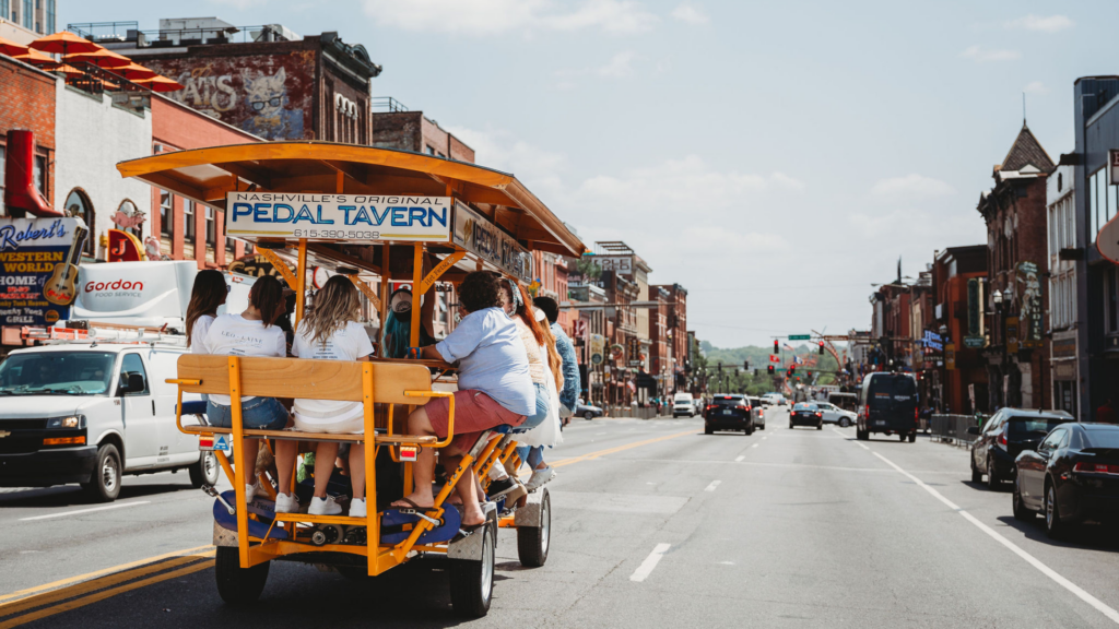 nashville pedal tavern rolling down broadway