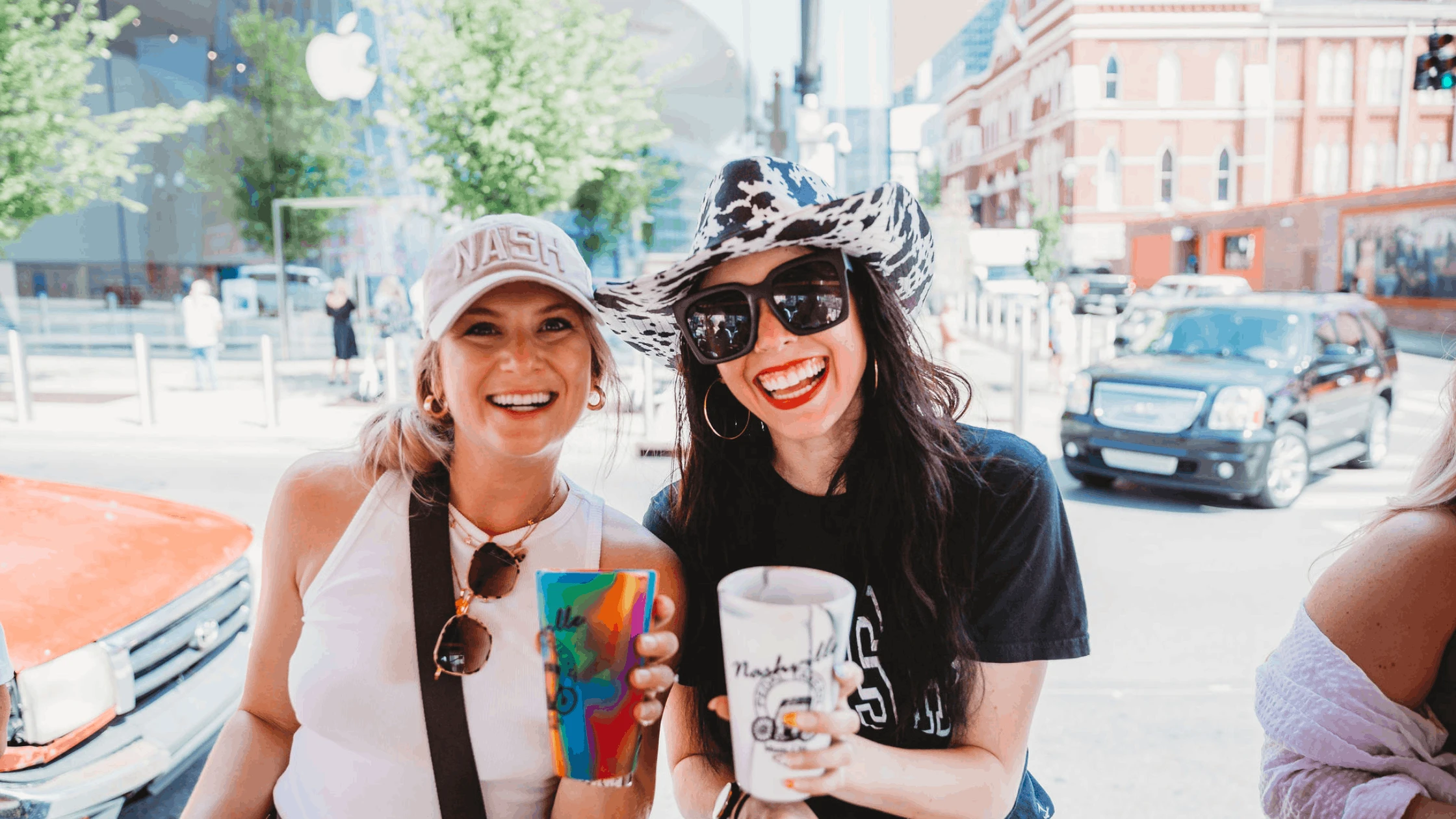 two gals on a nashville pedal tavern ride